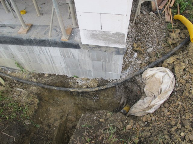Napojení drenáže na dešťovou kanalizaci