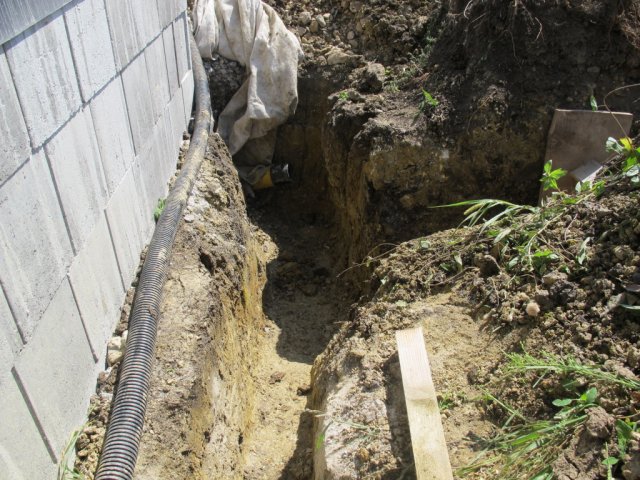 Napojení drenáže na dešťovou kanalizaci